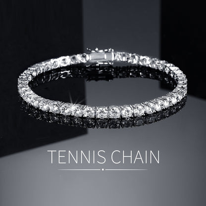 Women&Men's Copper 18k Gold-Plated Zircon Tennis Bracelet