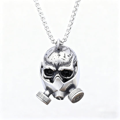 Men's Dark Wind Industrial Gas Mask Skull Pendant Necklace
