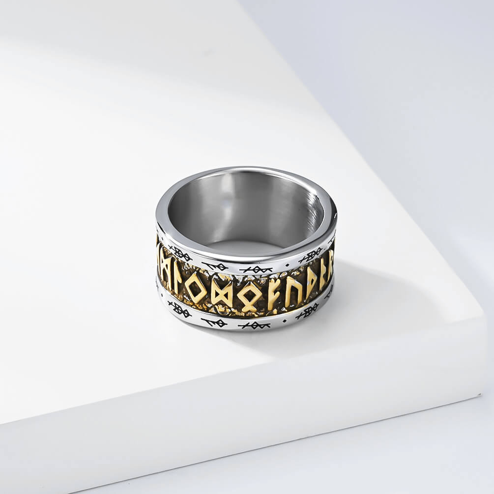 Viking script men's ring