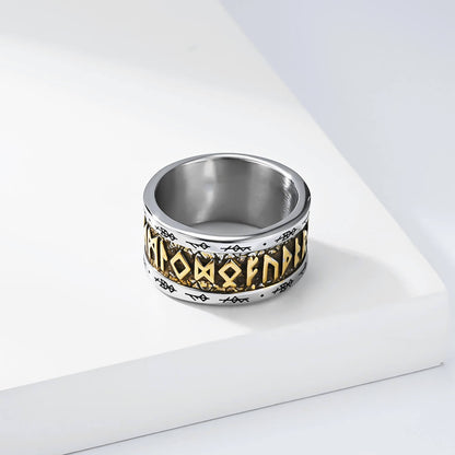 Viking script men's ring