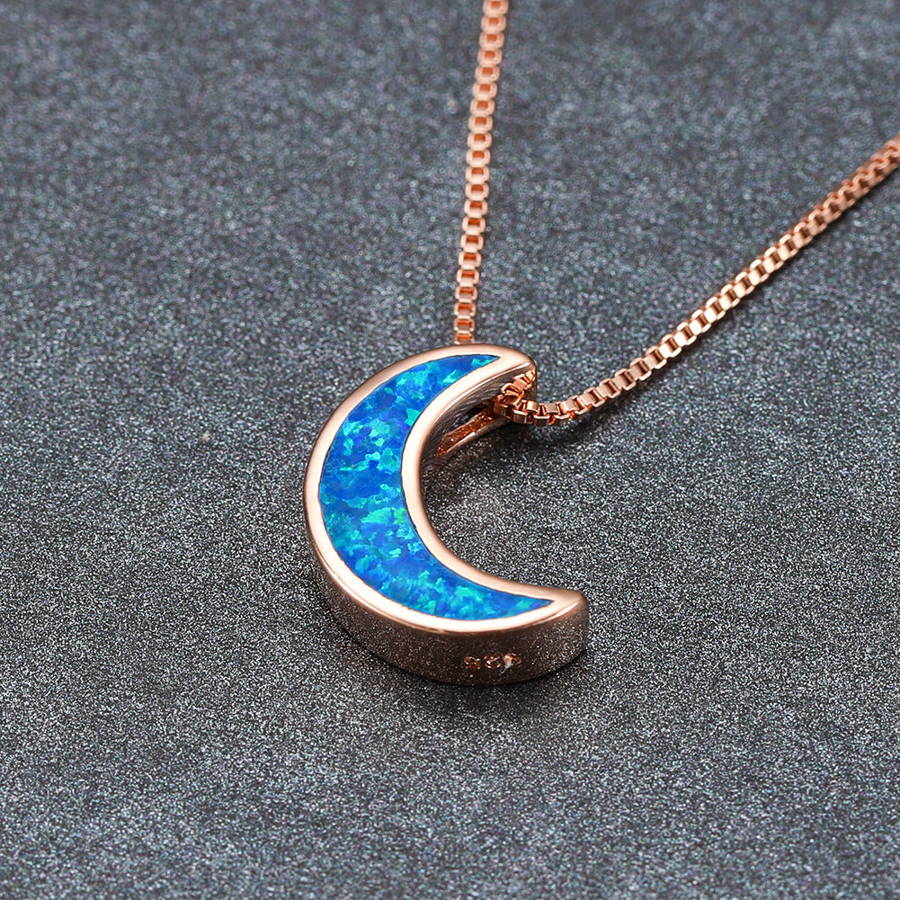 Opal Moon Necklace
