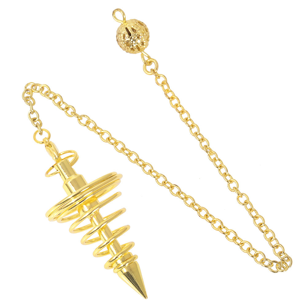 Copper metal spiral cone gravity-concentrating pendulum