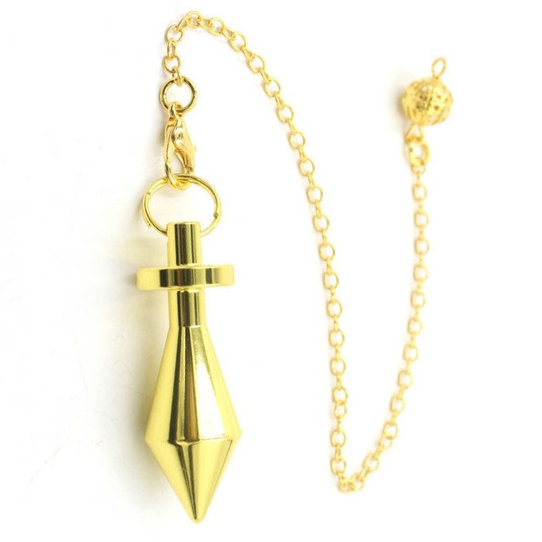 Copper-made conical spire-shaped pendulum pendant