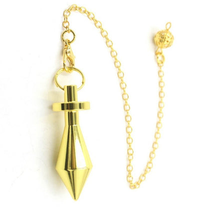 Copper-made conical spire-shaped pendulum pendant
