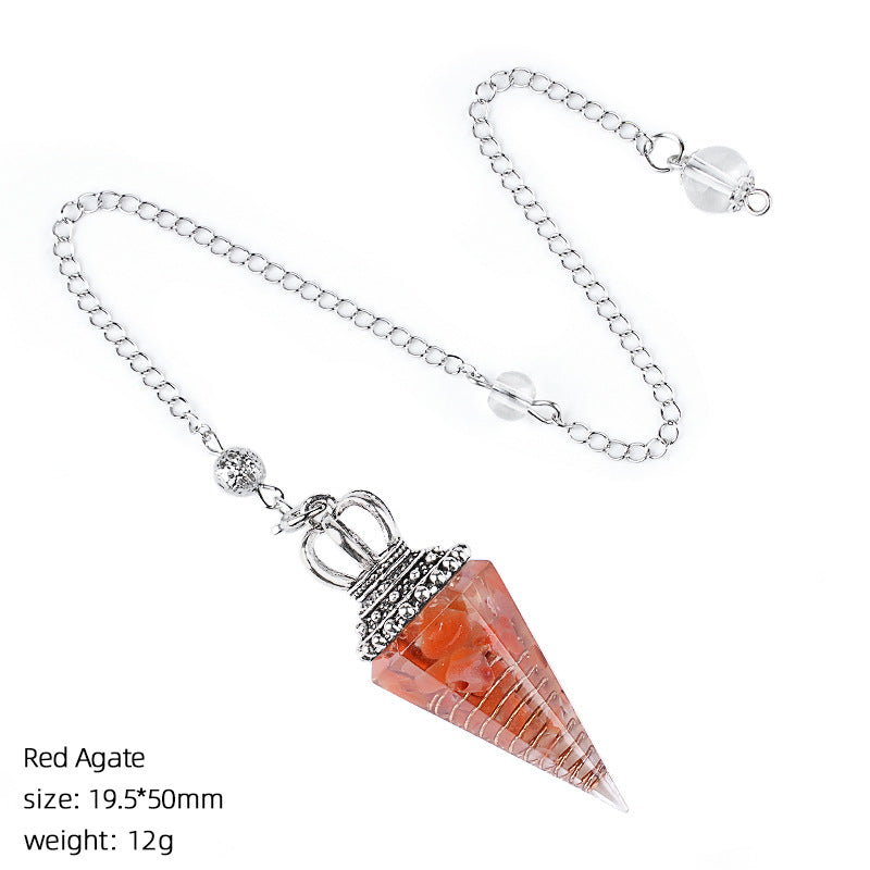 Crystal Crown Yoga Meditation Accessory Hexagonal Cone Spirit Pendulum