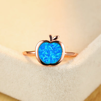 Women's Apple Shape Opal Adjustable Ring