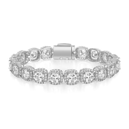 Women&Men's 9mm Clamshell Buckle Zircon Cuban Tennis Bracelet