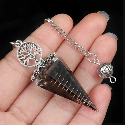 Crystal Life Tree Resin Gravel Spirit Pendulum