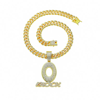 Hip-Hop O-Shaped Cuban Chain Pendant Necklace