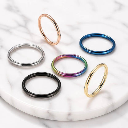 2mm 6-Color Minimalist Aperture men's&women's Ring