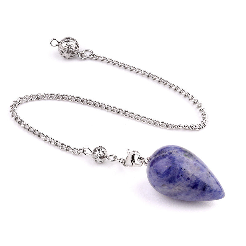 Vintage yoga meditation teardrop-shaped natural crystal spirit pendulum
