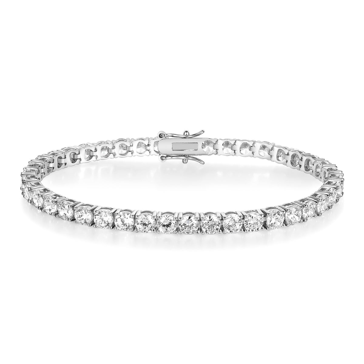 Women&Men's Four-Claw Inlaid Moissanite Copper Tennis Bracelet