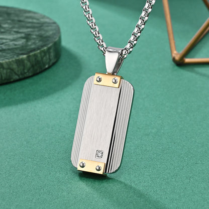 Military-Style Men's Pendant Necklace