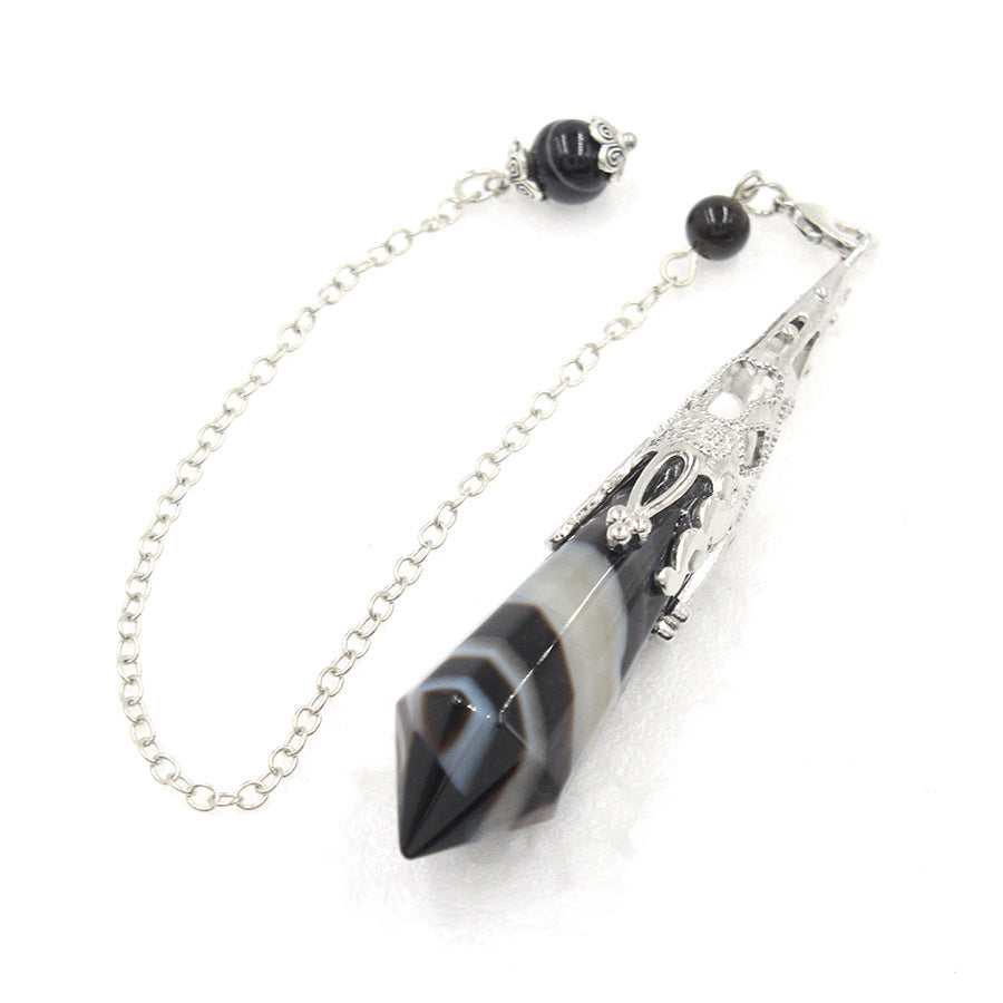 12-faceted crystal-cut conical pendulum