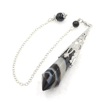 12-faceted crystal-cut conical pendulum