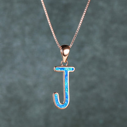 Opal Letter J Necklace