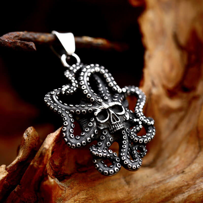 Men's Retro Octopus Sea Monster Pendant Necklace