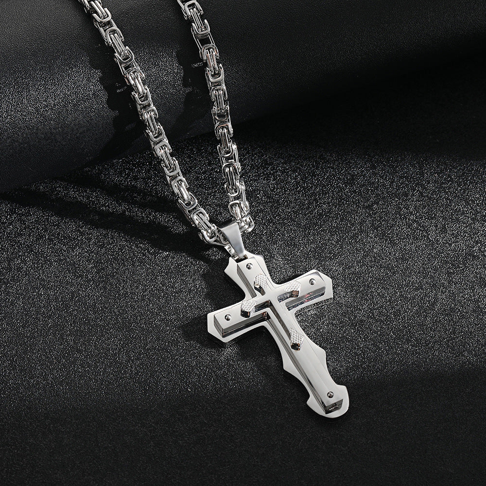 Men's Vintage Punk Cross Necklace