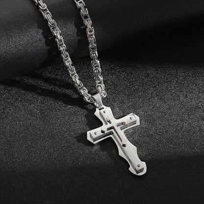 Men's Vintage Punk Cross Necklace