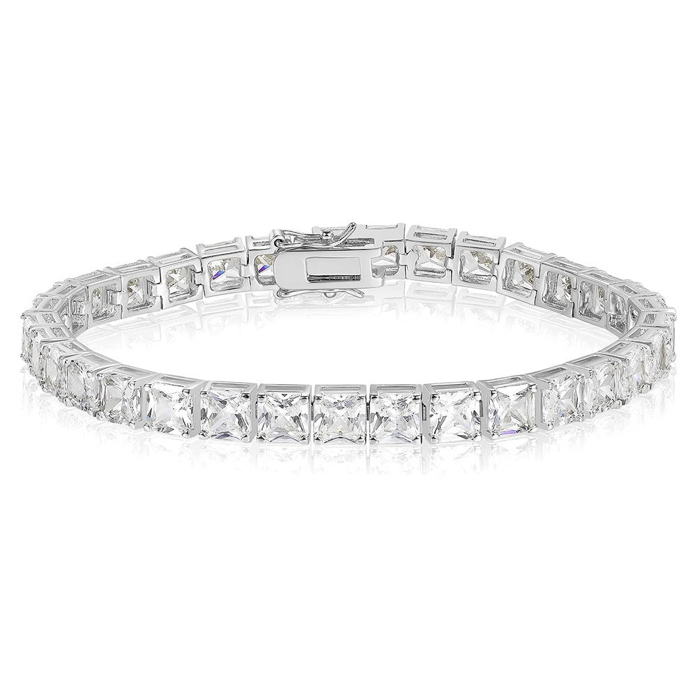 Women&Men's 5mm*5mm Square Zircon Tennis Bracelet