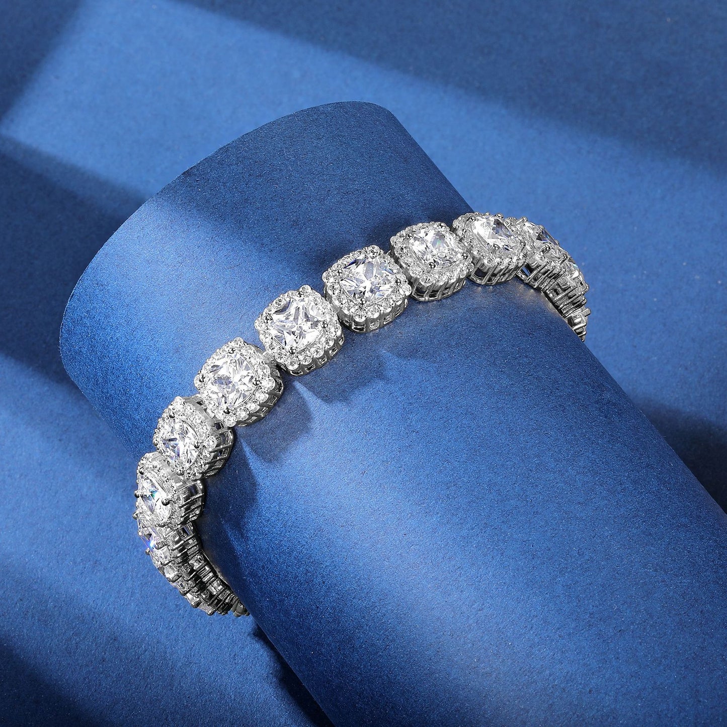 Women&Men's 9mm Clamshell Buckle Zircon Cuban Tennis Bracelet