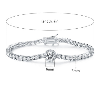 Women&Men's 6mm Cubic Zirconia Tennis Bracelet