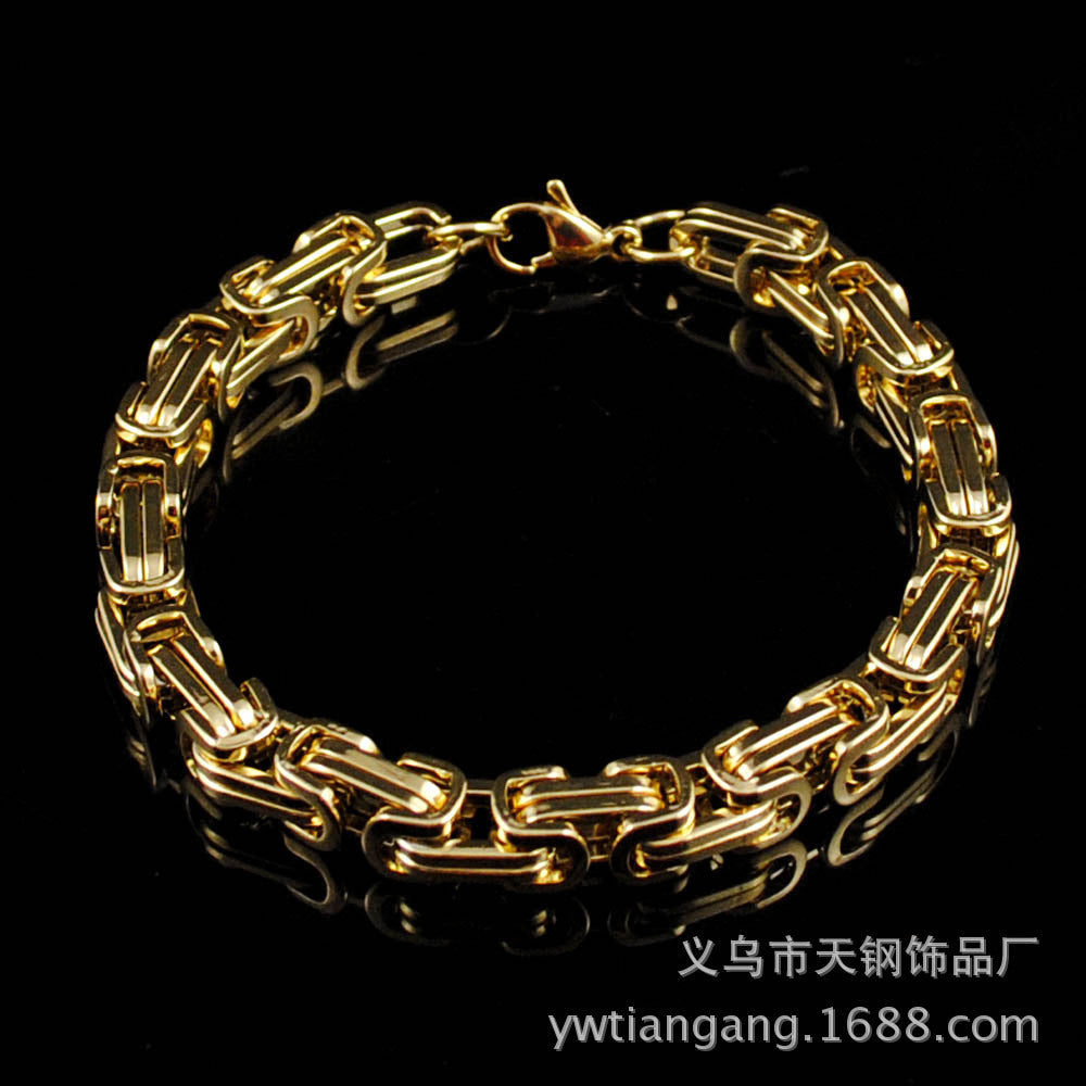 Men’s Stainless Steel Section Chain Bracelet Minimalist Fashion Wrist Jewelry