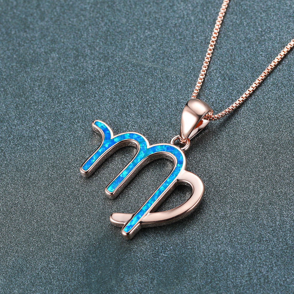 Opal Virgo Constellation Necklace