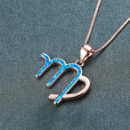 Opal Virgo Constellation Necklace