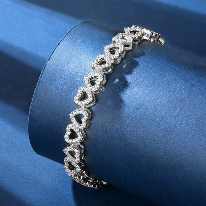 Women&Men's Love Zircon Cuban Tennis Bracelet