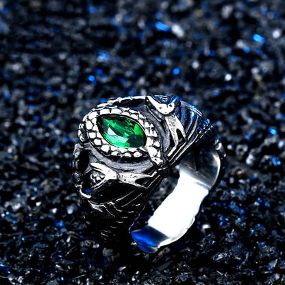 Men's Vintage Animal Snake-Shaped Stainless Steel Ring