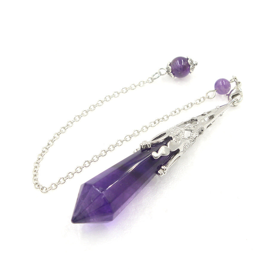 12-faceted crystal-cut conical pendulum