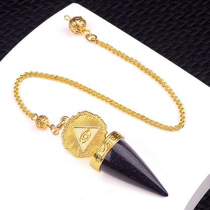 Crystal Golden All-Seeing Eye Spirit Pendulum