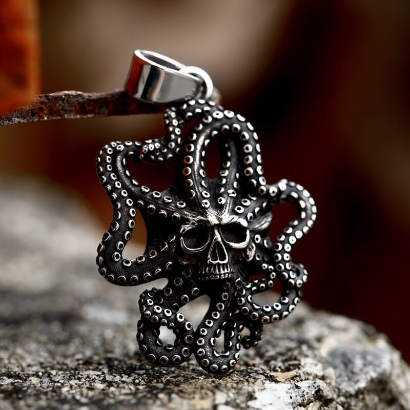 Men's Retro Octopus Sea Monster Pendant Necklace