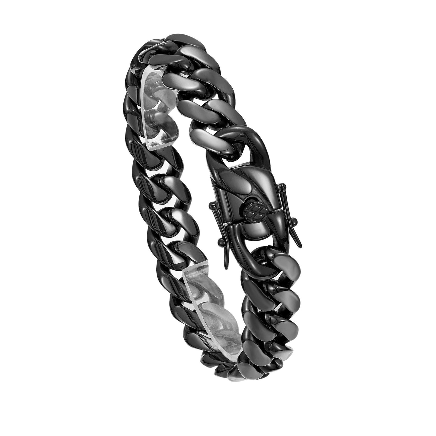 Men’s Slim European American Hip Hop Stainless Steel Tight Weave Electroplated Brazilian Chain Bracelet Fashion Wrist Jewelry