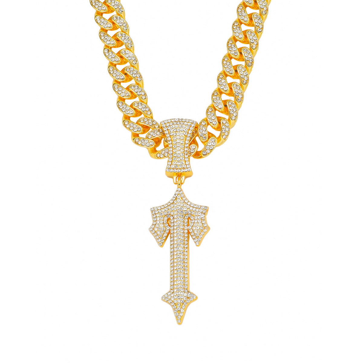 Hip-Hop Sword-Shaped Cuban Chain Pendant Necklace
