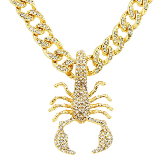 Hip-Hop Scorpion-Style Cuban Chain Pendant Necklace