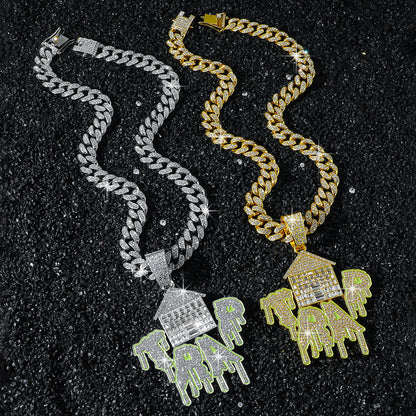 Hip-Hop Trap Style House Chain Pendant Necklace