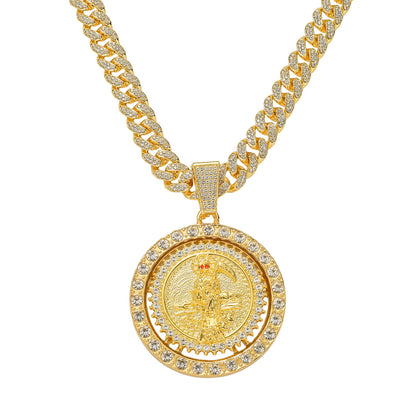 Hip-Hop Style Death Scythe Cuban Chain Pendant Necklace