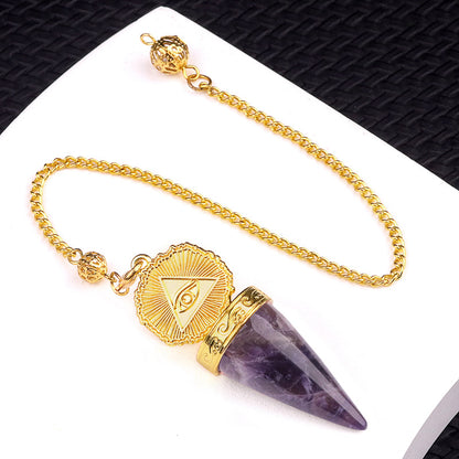 Crystal Golden All-Seeing Eye Spirit Pendulum