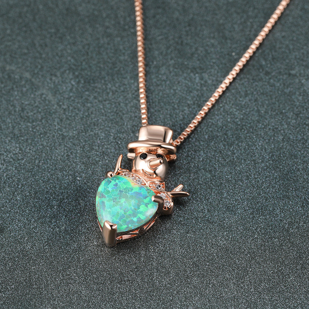 Auboo Cute Snowman Necklace