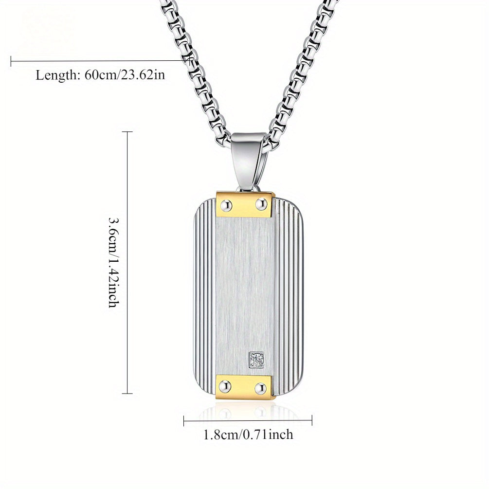 Military-Style Men's Pendant Necklace