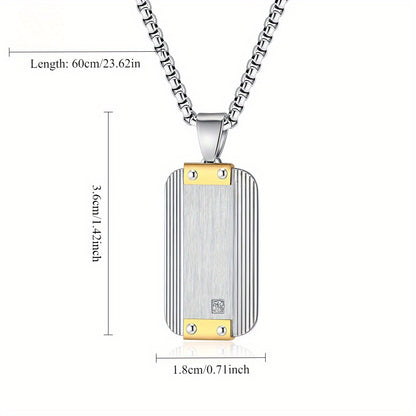 Military-Style Men's Pendant Necklace
