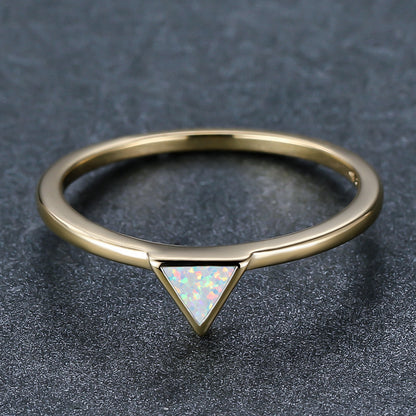 Women's Triangle Opal ring