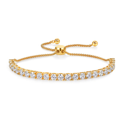 Women&Men's Adjustable Inlaid Zircon Tennis Bracelet