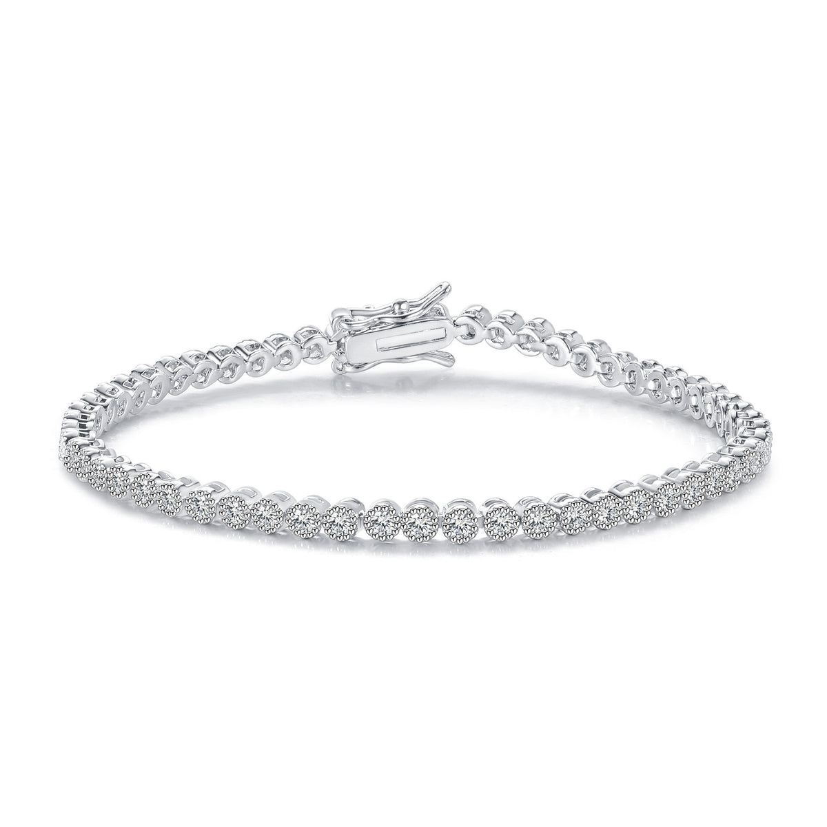 Women&Men's 2mm Round Fashionable zircon dragon head buckle tennis bracelet