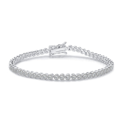 Women&Men's 2mm Round Fashionable zircon dragon head buckle tennis bracelet
