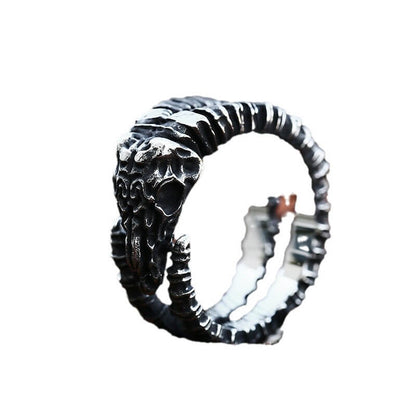Men's Goat skull open-ring pendant