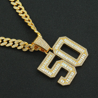 Hip-Hop Number 50 Cuban Chain Pendant Necklace