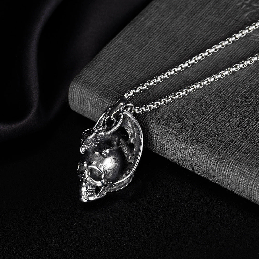 Men's Trendy Retro Skull Pendant Necklace